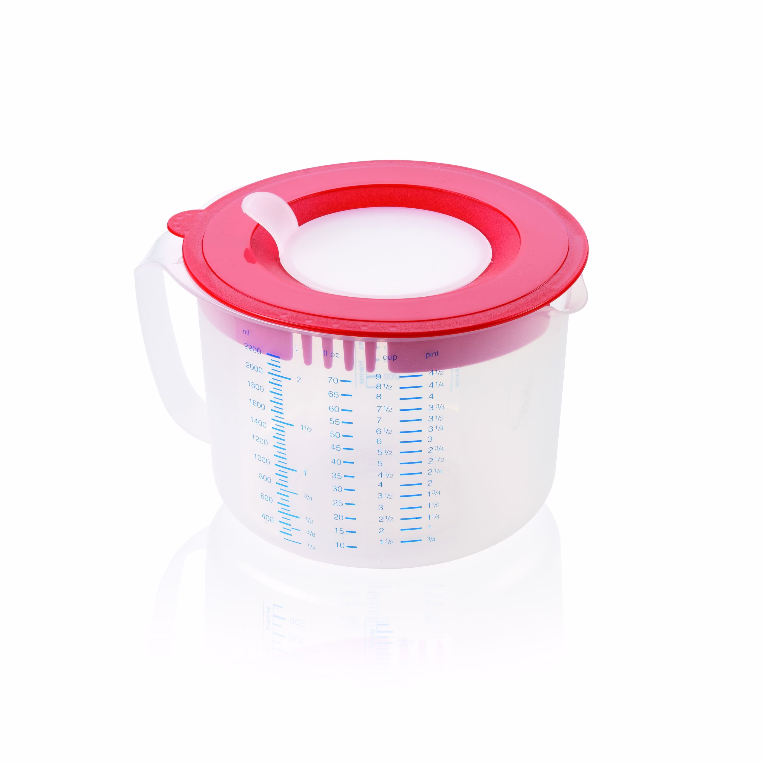 03169-3in1-Messbecher-Measure-and-Store-2200ml-seitlich-001-vs01-1-scaled-1.jpg LEIFHEIT 3 in 1 Measuring and Mixing Jug Measure & Store 2.2L S203169 - Image 1