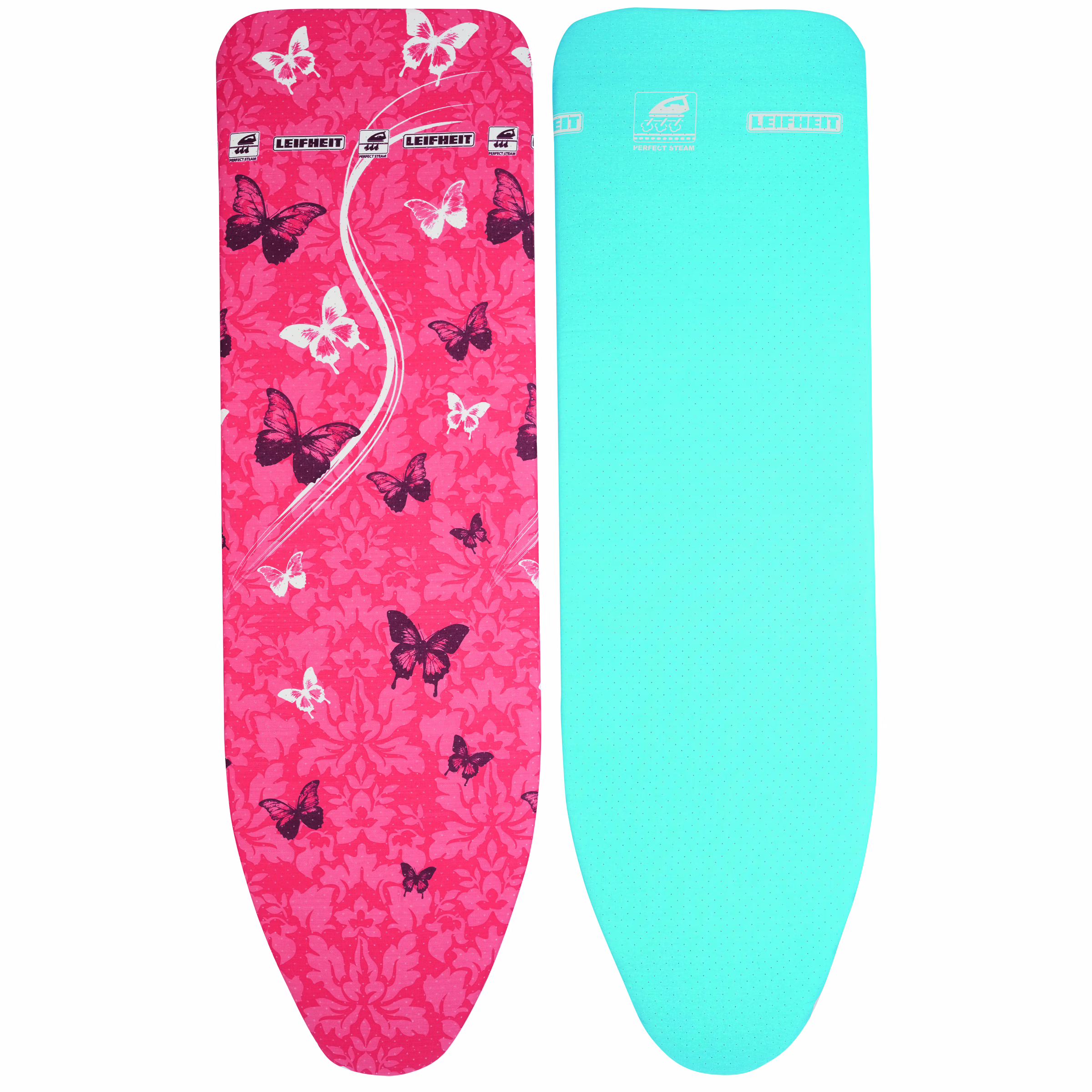 71613-Buegelbezuege-Butterflies-Red-Clearwater-Blue-Hauptbild-001-1.jpg LEIFHEIT Ironing Board Cover Perfect Steam Air Board Express M - Image 1
