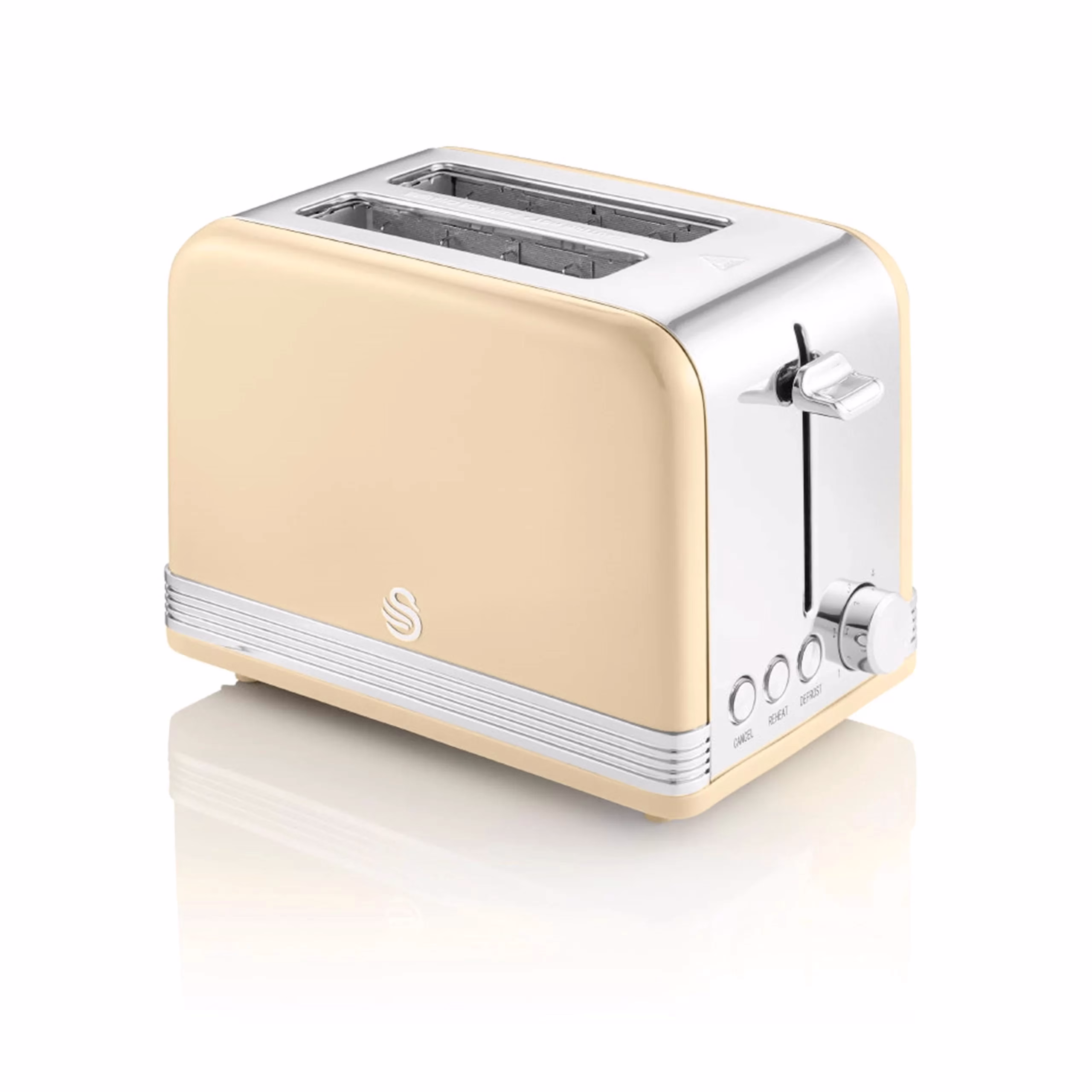 2-Slice-Toaster-Cream-scaled SWAN Retro Toaster 2 Slice - Cream - Image 1