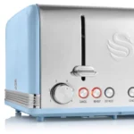 SWAN Retro Toaster 4 Slice - Blue - Image 3